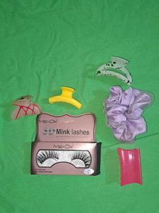 Hair Accessories &amp; Mink Lashes Bundle razor scrunc