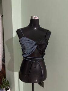 Chic Two-Tone Crop Top