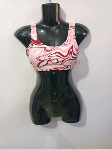 Swirl Print Sports Bra Small Premium Fabri