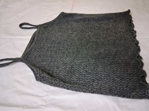 Gray Ribbed Cami Top