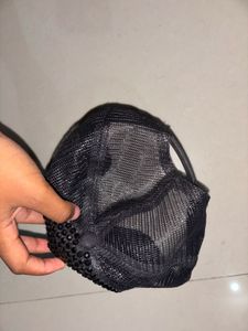 Black Rhinestone Cap