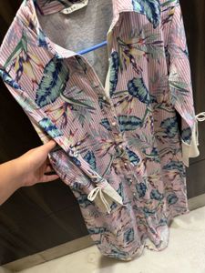 Floral Print Shirt Dress