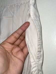 White cotton pant for women
