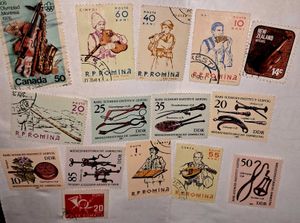 15RareInstrumentsThemedStamps