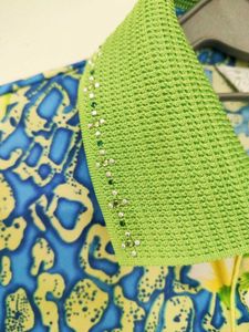 Lovely Blue Green Tshirt With Stones