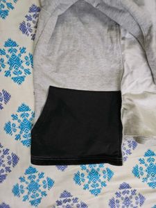 Grey &amp; Black Zip-Up Jacket