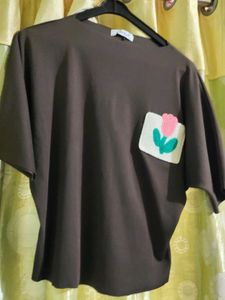 Coffee Brown Cute Top🤎