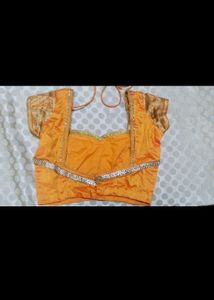 Heavy border saree&amp;blouse unused...soft material