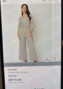 Madame Original Striped Jumpsuit
