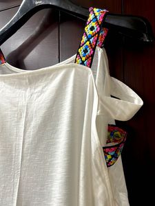 Batwing Cold Shoulder Tape Top