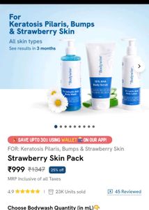 Sale!  Be Bodywise Strawberry Skin Pack
