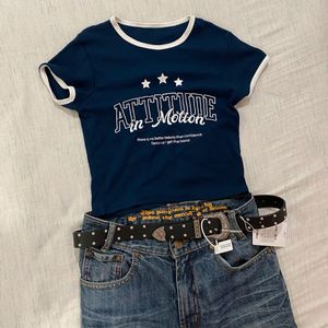 Cute Navy Blue Baby Tee