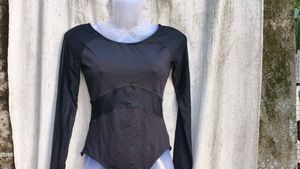 38119. Black Long Sleeve Bodysuit