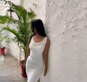 White Maxi cocktail Dress