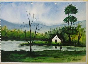 Watercolor Landscape Painting