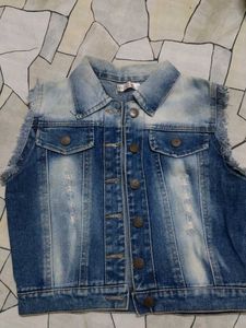 Denim Jacket Half Sleev