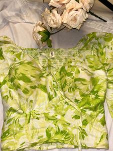 New Zara Bardot Paded Top