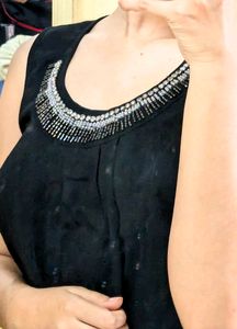 Vero Moda Black Shimmer Party Top