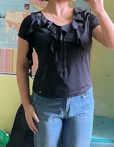 Ruffle Trim Top