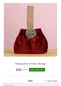 Red Velvet Diamante Clutch
