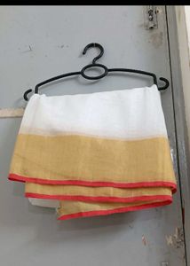 red and golden south indian sare