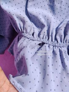 Chic Blue Polka Dot Top