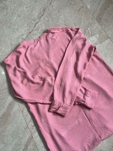 Pink Button-Down Long Sleeve Shirt