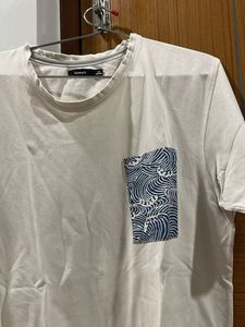 Bershka White Pocket Tee