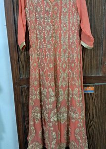 Women Peach Ethnic Dress