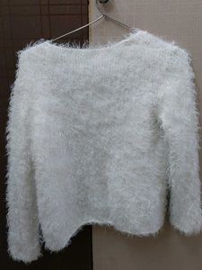 White Fur Cardigan