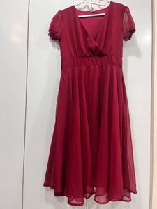 Cute Maroon Colour Dress