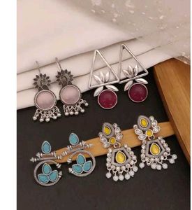 Oxidised Silver Earrings Combo