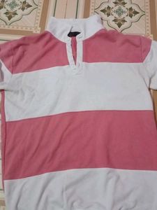 Striped Pink & White Tee
