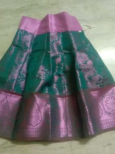 new pongal pattu brocade and skirt