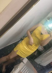 Sparkly Yellow Mini Dress