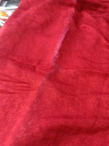 Elegant Red Saree (Marginal Issue)