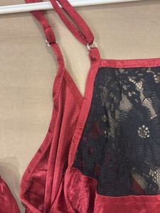 Hot Satin Cami and Shorts Set