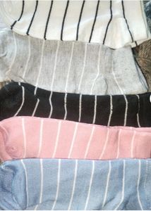 Striped Ankle Socks - Pack of 5
