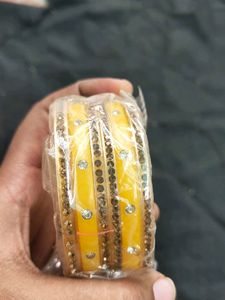 Green &amp; Gold Bangles