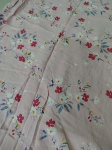 Pink Floral Kurta Office Wear