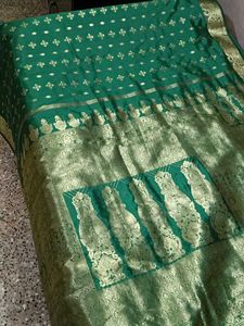 Emerald Green Brocade Fabric