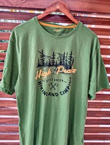 Men&#39;s Graphic Printed T-Shirt – Green XXL