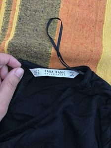 black Floral Embroidered Zara Top