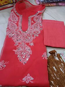 georgette lakhanvi kurti