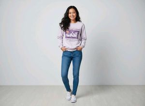 Cute Lavender Graphic Sweatshirt