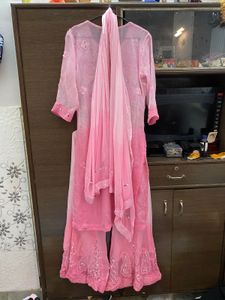 Pink Embellished Salwar Kameez Suit(handwork)