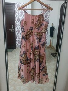 Peach Floral Dress
