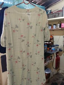 Floral Print Button-Down Kurti