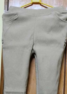 Beige Stretch Pants