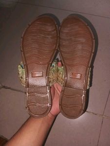 jaipuri Brown Flat Sandals